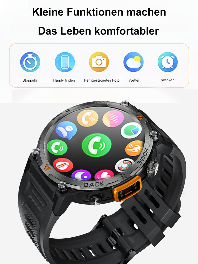 Bluetooth Sport Herzfrequenz-Erkennung LED Smartwatch