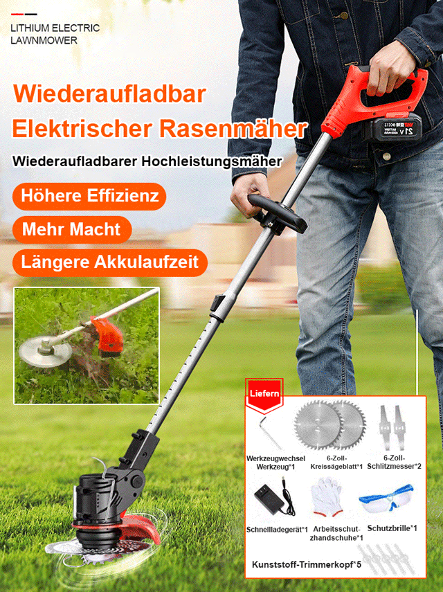 Kleiner elektrischer Rasenmäher