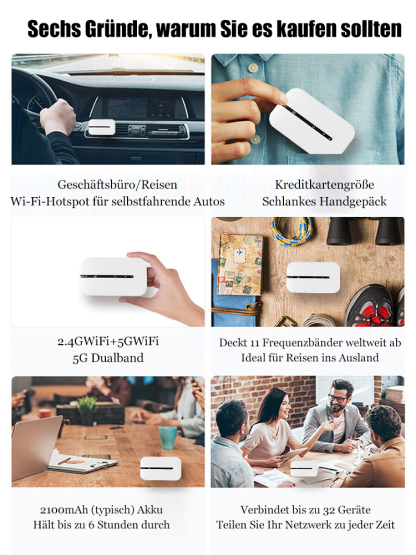 【📶Mini tragbares WiFi】Über 100.000 verkaufte Einheiten online mit 100% positivem Feedback. Letzter Tag, um 50% Rabatt auf Ihren zweiten Artikel zu erhalten！