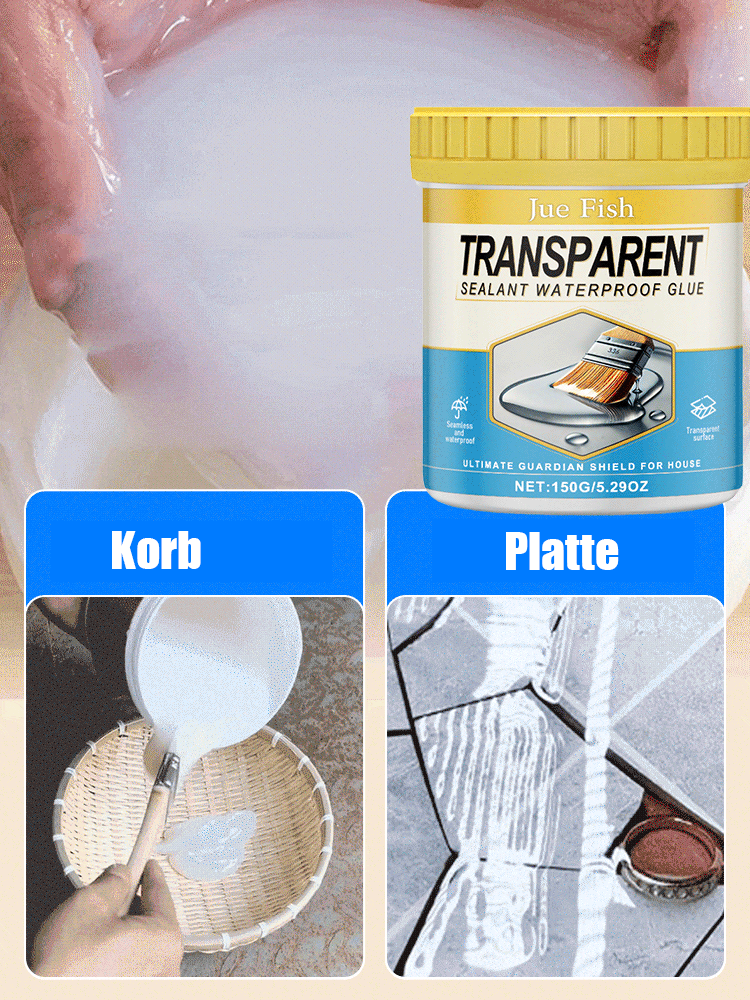 【Transparenter wasserfester Klebstoff】Patentierte wasserdichte US-Technologie, die 50 Jahre lang nicht ausläuft. Wenn sie nicht funktioniert, erstatten wir 100 %！