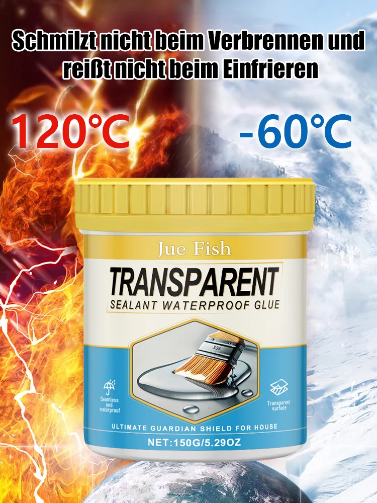 【Transparenter wasserfester Klebstoff】Patentierte wasserdichte US-Technologie, die 50 Jahre lang nicht ausläuft. Wenn sie nicht funktioniert, erstatten wir 100 %！