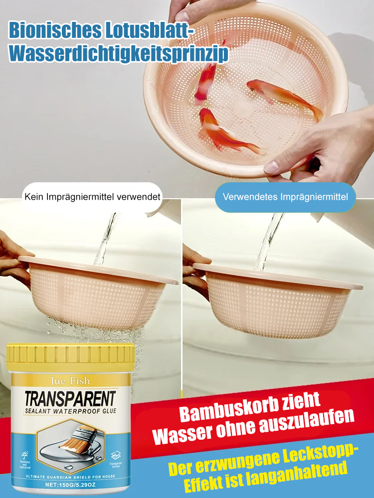 【Transparenter wasserfester Klebstoff】Patentierte wasserdichte US-Technologie, die 50 Jahre lang nicht ausläuft. Wenn sie nicht funktioniert, erstatten wir 100 %！