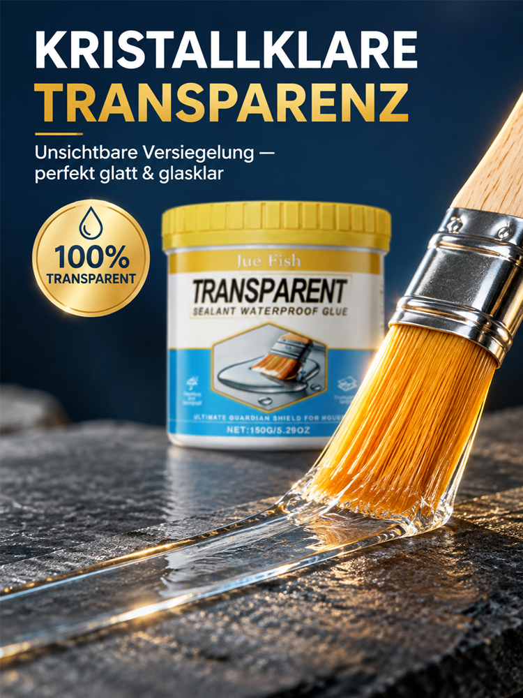 Transparente wasserdichte Versiegelung 🛡️ 30 Jahre Garantie auf Auslaufschutz 🖌️ Einfaches DIY-Auftragen mit dem Pinsel ❄️ Extrem temperaturbeständig 🌱 Ungiftig und sicher