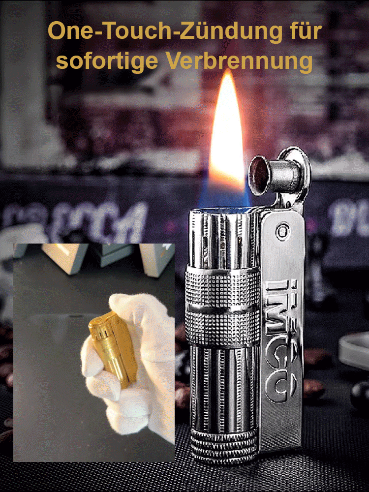 [Österreichische Militärqualität] Outdoor-Feuerzeug aus Messing, winddicht
