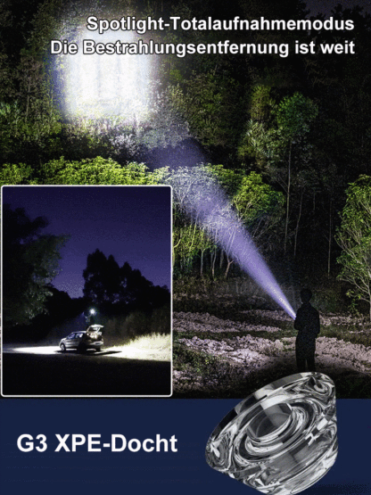 Tragbare Taschenlampe mit starkem Licht