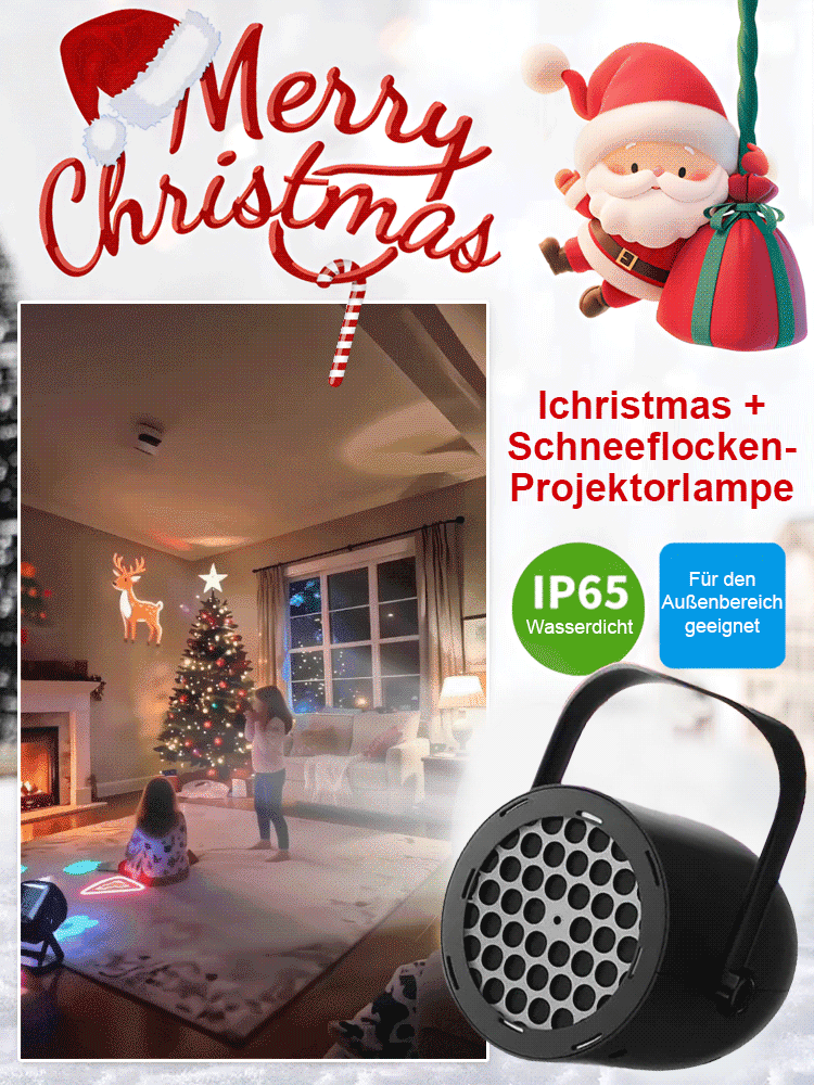 🎄 Sofortiges Winterwunderland! 2K HD Weihnachtsprojektorlicht ⭐ Plug & Play + 3-Tage-Liefergarantie 🚀