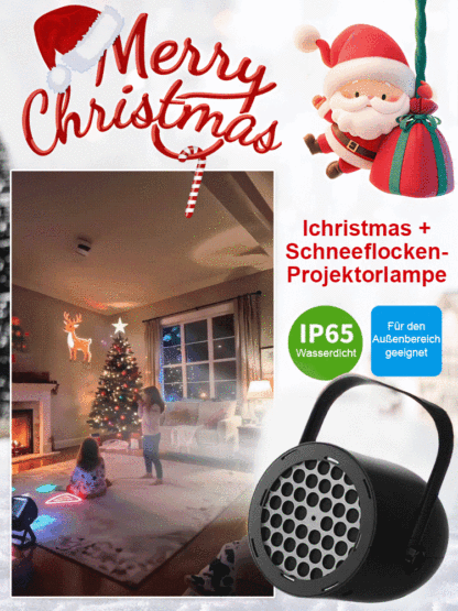 🎄 Sofortiges Winterwunderland! 2K HD Weihnachtsprojektorlicht ⭐ Plug & Play + 3-Tage-Liefergarantie 🚀