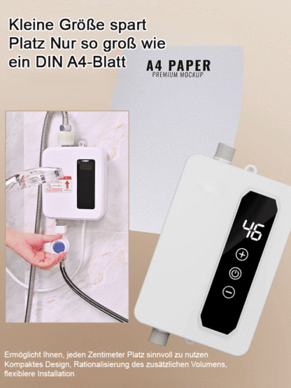 Jeden Monat nur 5 Euro für heißes Wasser für die ganze Familie! AI-gesteuerter Durchlauferhitzer, der in 3 Sekunden aufheizt. 🚿💧