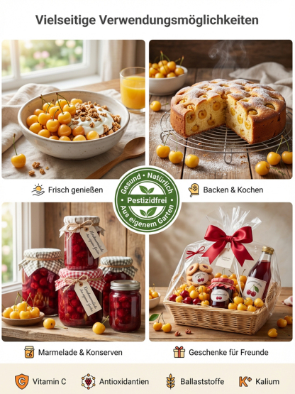 【Ergebnis des Jahres】Verbesserte Sorte, vogelfeste, frühreifende Rainier-Gelb-Kirschbaumsetzlinge