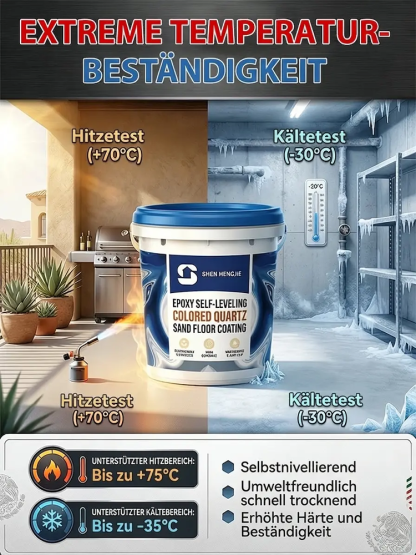 Premium DIY Bodenbeschichtung 🥇 Selbstnivellierend, Geruchsneutral, 2H Schnelltrocknend, R10 Rutschfest, Spart 90% Kosten 🚀