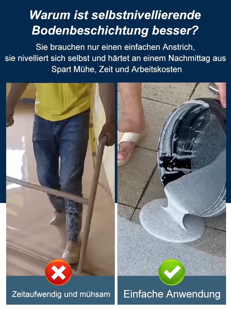 🏠 DIY Bodenfarbe: Selbstnivellierend Wasserbasiert Geruchlos Schnelltrocknend Extrem Belastbar 🛠️