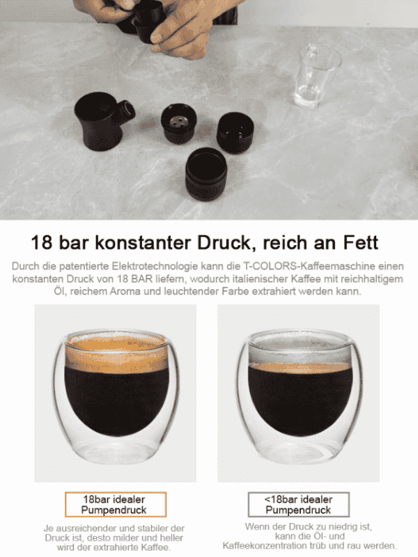 【Kapselkaffeepulver universal】Tragbare Outdoor-Handkaffeemaschine