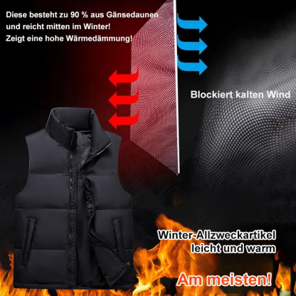 Daunenjacke, die bis zu -25℃ warm hält 🥶 und sowohl als Außenschicht als auch als Zwischenschicht getragen werden kann! 🧥