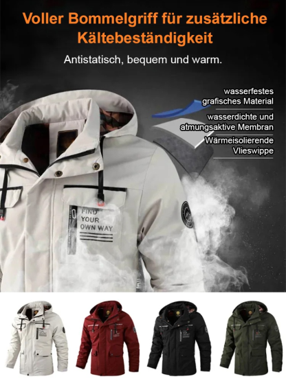 【Dreischichtige Verbund】Modische Herren-Sturmjacke