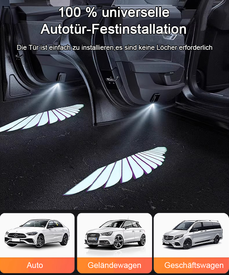 🚗【Engelsflügel】Automatische Projektions-Türleuchte für Autos.✨
