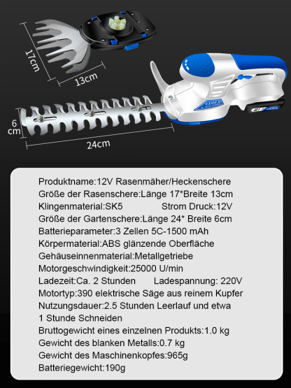 [Sonderangebote außerhalb der Saison] Tragbare, wiederaufladbare elektrische Heckenschere