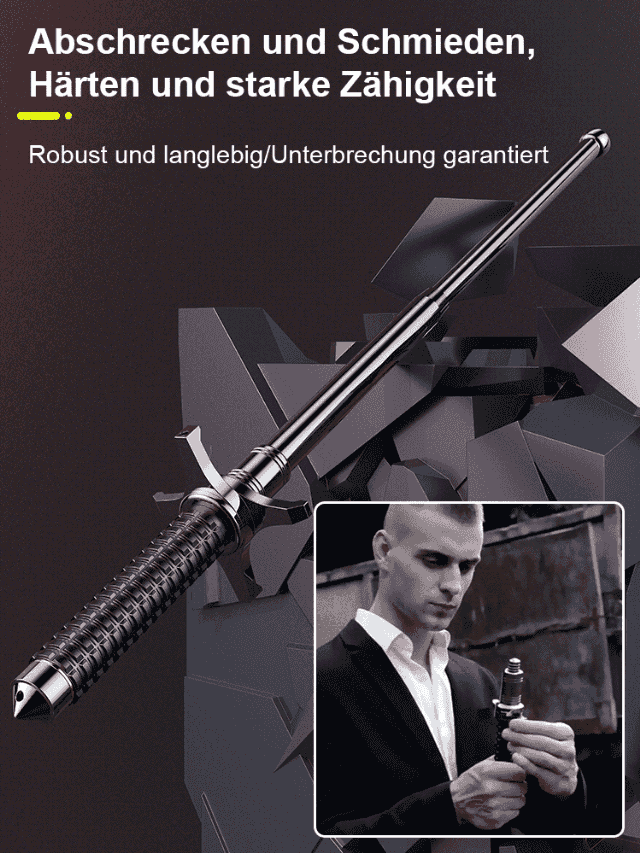 1095 Stahl Schutzstab: Blitzschnell, Unzerstörbar, Kompakt mit Glasbrecher 🛡️💎🚀