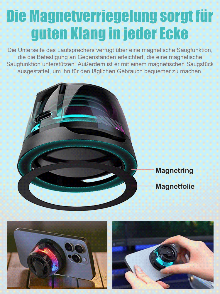 Magnetischer Bluetooth-Lautsprecher