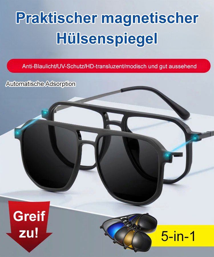 1 x Optischer Rahmen + 5Pcs magnetischer Sonnenbrillenclip.  