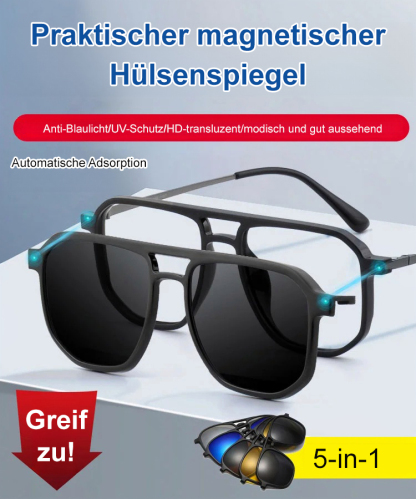 1 x Optischer Rahmen + 5Pcs magnetischer Sonnenbrillenclip.  