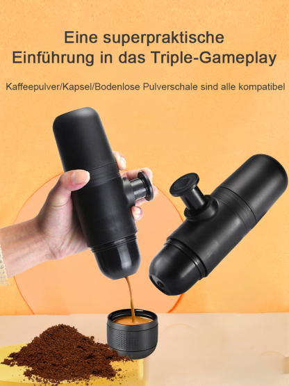 【Kapselkaffeepulver universal】Tragbare Outdoor-Handkaffeemaschine