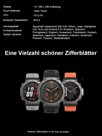 🎉 [30 Tage Akkulaufzeit] ⌚ 170 Modi Gesundheitserkennungsuhr 💪