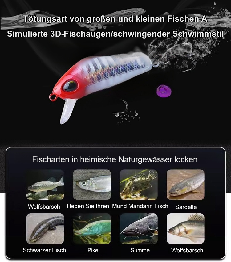 Anti-Hänger Allround-VIB-Köder 🎣, geeignet für alle Spinnfischen-Arten! 🐟