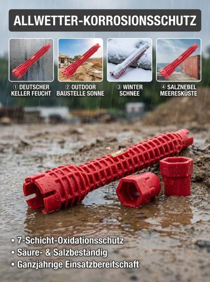 🛠️ 8-in-1 Universal Rohrschlüssel für enge Räume 🚿 Profi-Werkzeug für Bad und Küche 💪 Rostfrei und langlebig 🏠 Spart teure Klempnerkosten