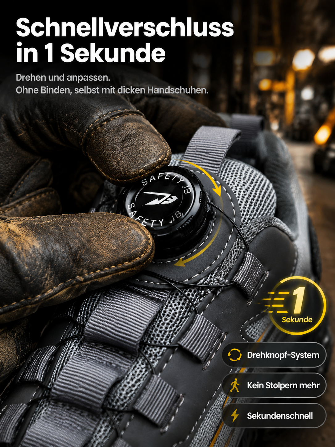 🛠️ Leicht Arbeitsschuhe | Kevlar Durchstichschutz | Atmungsaktiv | Bester Schutz 🛠️