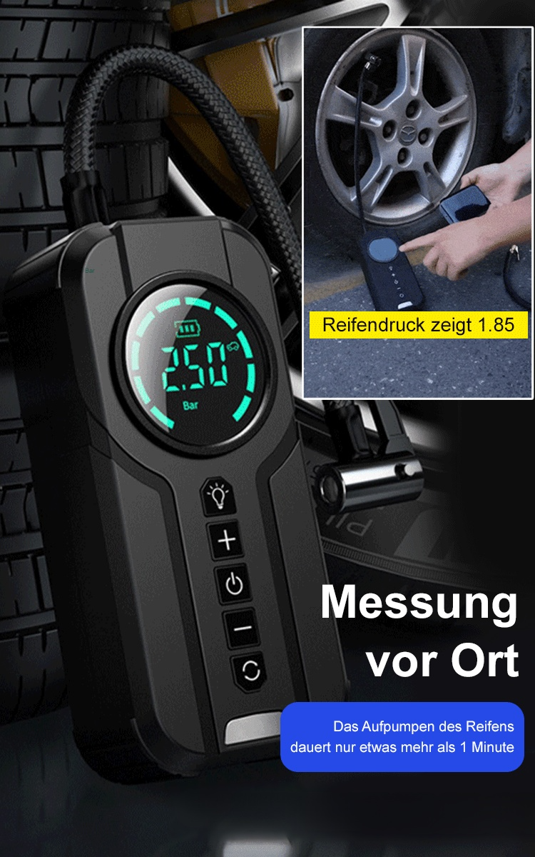 ⚡🚗 Doppelpower-Wunder: Starten & Aufpumpen in Sekunden!