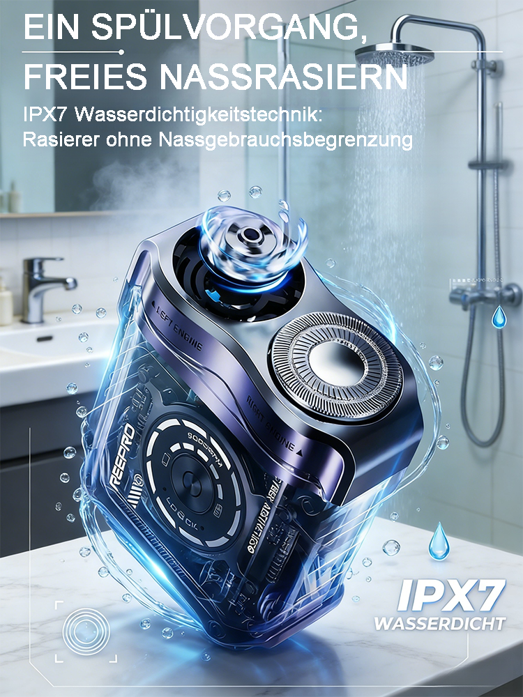 Cyber-Mecha Magnet-Rasierer: 60 Tage Akku, rückstandslos & ewig scharf! 🤖🧲🔋🪒