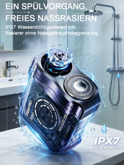 Cyber-Mecha Magnet-Rasierer: 60 Tage Akku, rückstandslos & ewig scharf! 🤖🧲🔋🪒