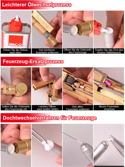 [Österreichische Militärqualität] Outdoor-Feuerzeug aus Messing, winddicht