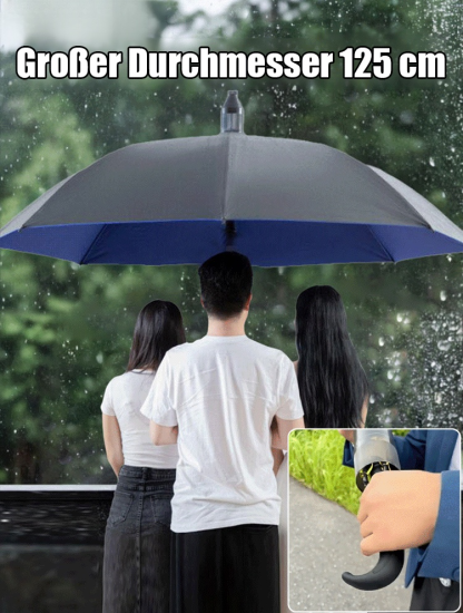 Selbstöffnender doppelter sturmsicherer Regenschirm