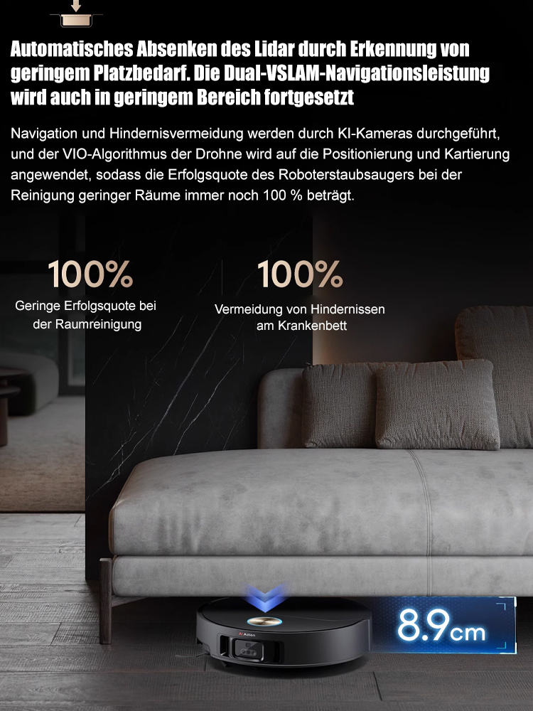 Desinfektionsrate von 99%, geräuscharmer und superintelligenter Saugroboter 🤖✨.