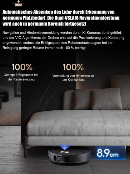 Desinfektionsrate von 99%, geräuscharmer und superintelligenter Saugroboter 🤖✨.