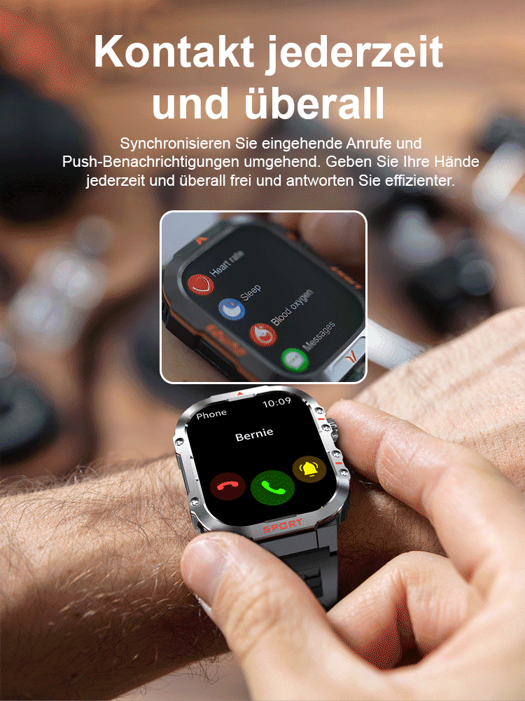 Intelligente AI 3.0 Bluetooth-Uhr! ⌚️ Der beste Begleiter für Outdoor-Sportliebhaber! 🏞️ Ihr Gesundheitsmanager am Handgelenk! 💪