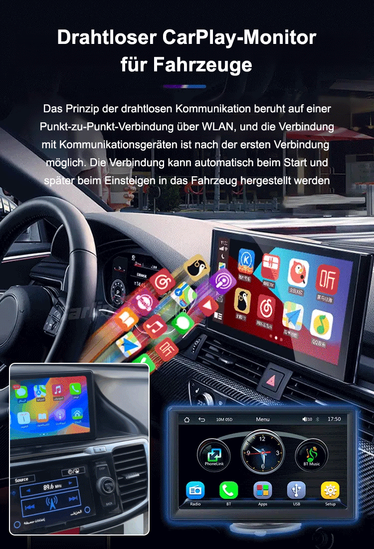 "Ferrari in Sekunden" CarPlay Wireless Display