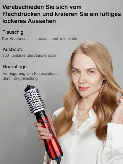 Automatischer Lockenstab mit Warmluftbürste
