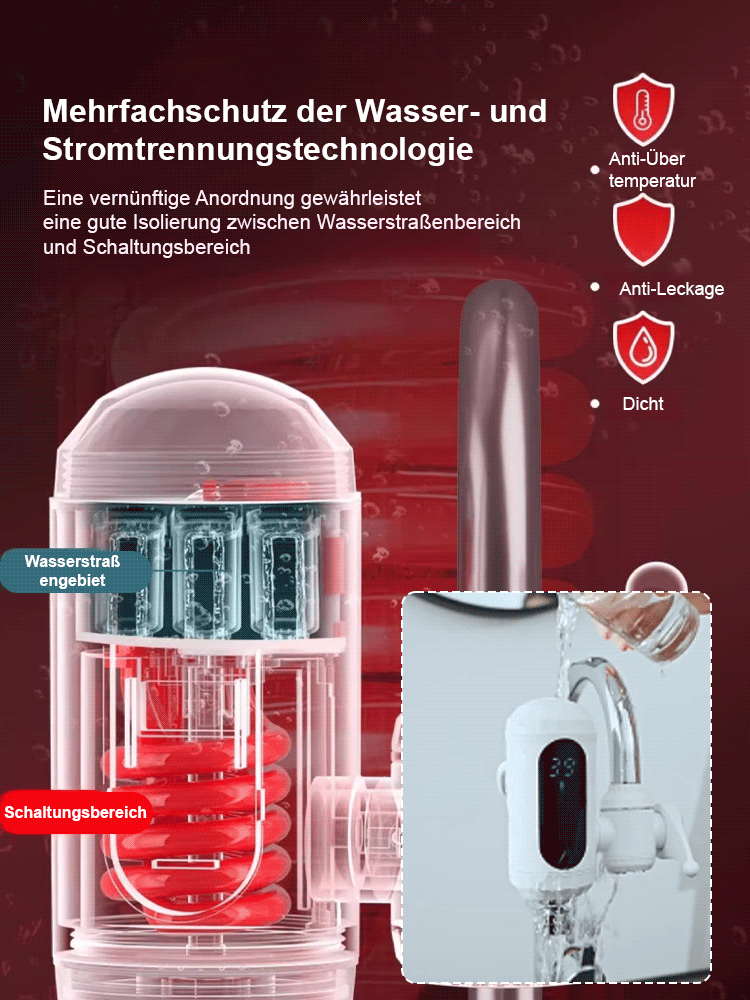 Nur 1 € monatliche Stromrechnung! Sofortheizender, installationsfreier elektrischer Wasserhahn