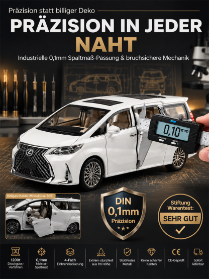 ✨ Premium Sammler-Van 1:24 | Metall-Chassis | Vierrad-Federung | 4-Fach Einbrennlackierung | Geschenkbox 🎁