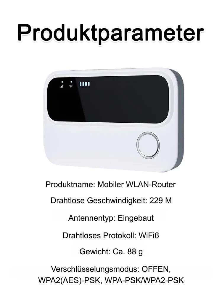 📊 Keine Vertragsbindung und keine zusätzlichen Gebühren! 🚫📄⚡️ Hochgeschwindigkeits-🌟und tragbares WLAN zum Mitnehmen! 📶
