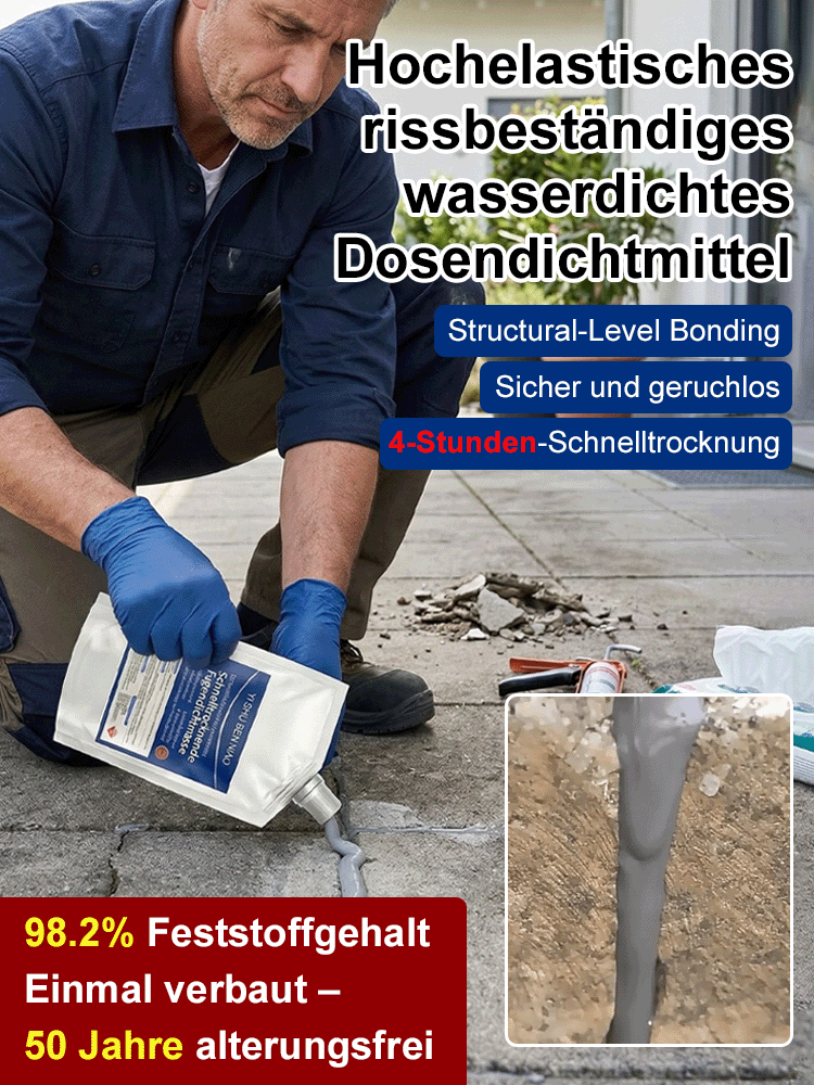 Profi MS-Polymer Dichtstoff 💧 Härtet unter Wasser 🛠️ 500% Elastisch ☀️ UV-beständig ⏱️ 2h Schnellhärtend