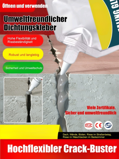 Multifunktionale, schnell trocknende, hochelastische Vergussmasse
