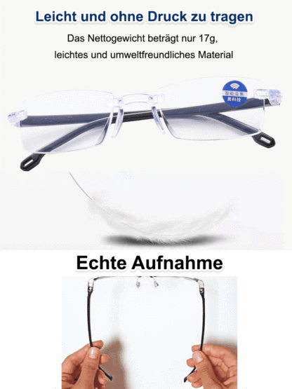 Autozoom-Brille für Presbyopie