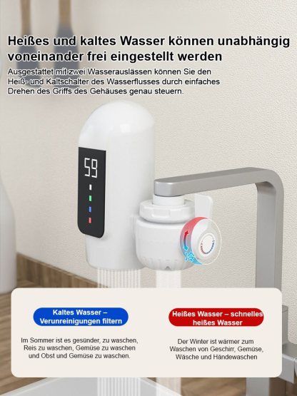 Nur 1 € monatliche Stromrechnung! Sofortheizender, installationsfreier elektrischer Wasserhahn