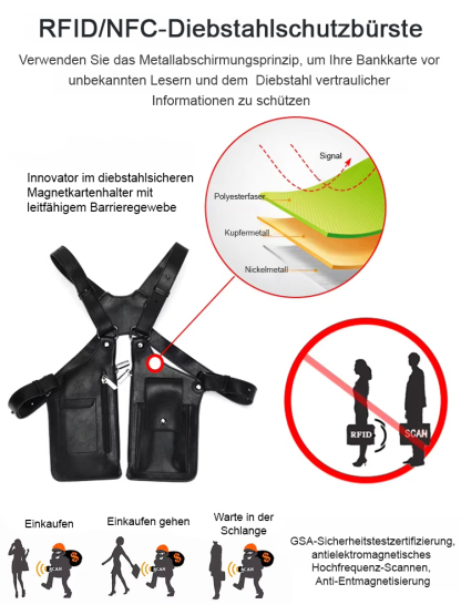 Multifunktionale Umhängetasche für die Achselhöhle