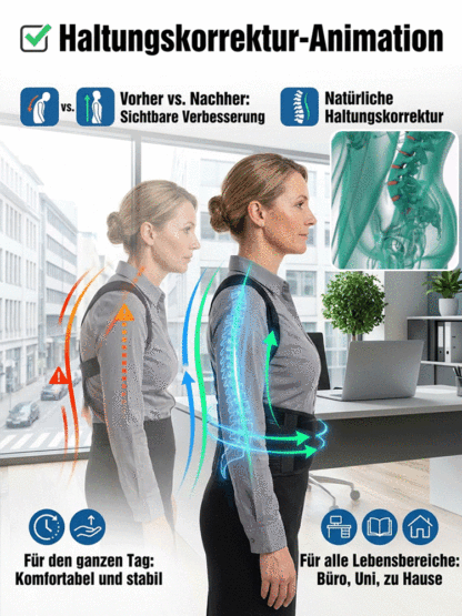 🏆 Haltungskorrektur für gesunden Rücken AGR-empfohlen unsichtbar atmungsaktiv deutsches Design 🌟