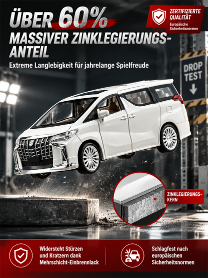 ✨ Premium Sammler-Van 1:24 | Metall-Chassis | Vierrad-Federung | 4-Fach Einbrennlackierung | Geschenkbox 🎁