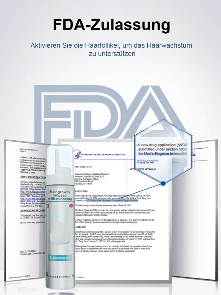 5% Minoxidil-Schaum für optimale Konzentration, sichtbare Wirkung innerhalb einer Woche 💪, das beste Mittel gegen Haarausfall im Herbst und Winter 🍂❄️